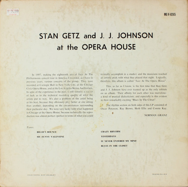Release: At The Opera House-Vinyl-US-1957-MG V-8265-3340560