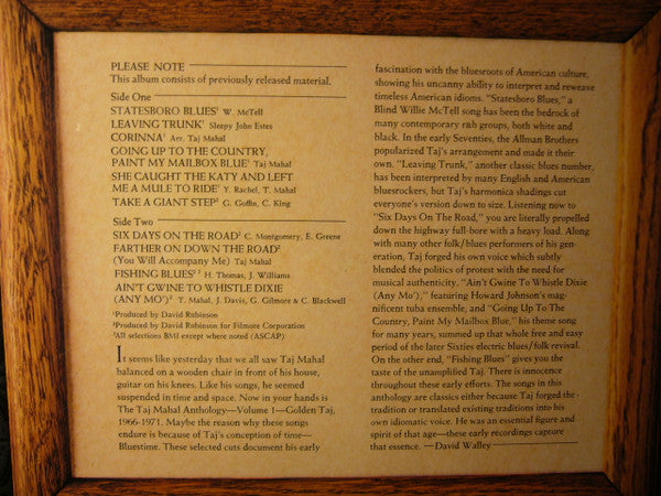 The Taj Mahal Anthology (Volume 1)