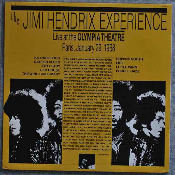 Olympia Theatre Paris, January 29, 1968