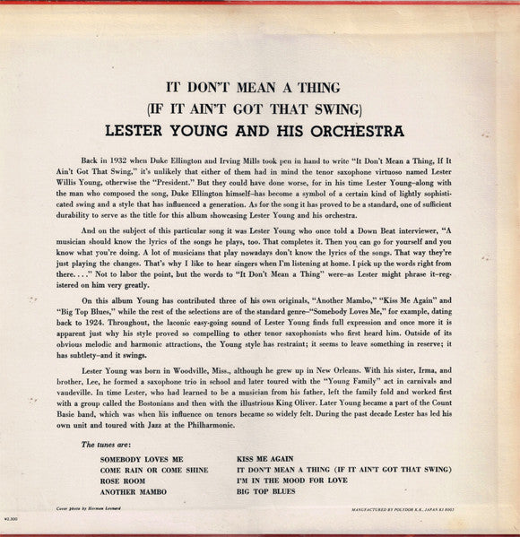 It Don't Mean A Thing (If It Ain't Got That Swing)