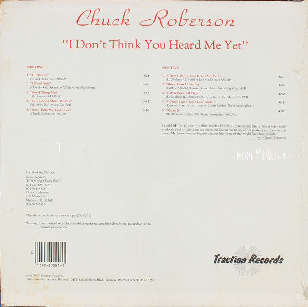 Release: I Don't Think You Heard Me Yet-Vinyl-US-1987-T-0001-2863734