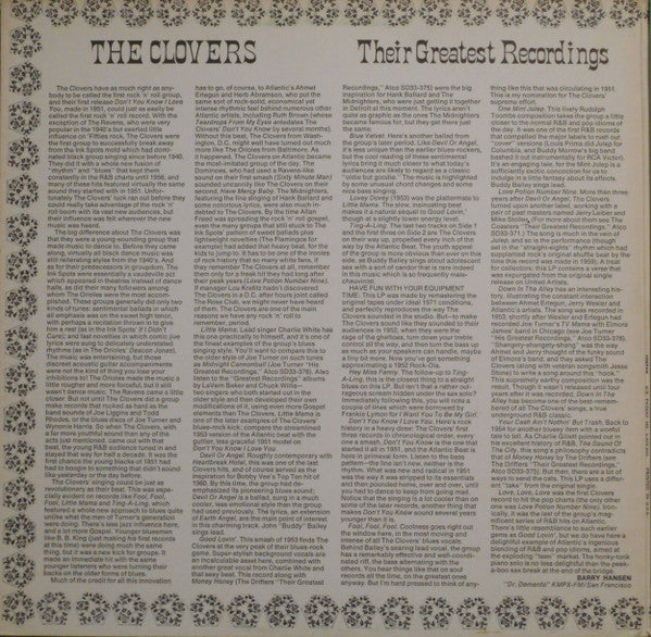 Master Release: Their Greatest Recordings, The Early Years by The Clovers
