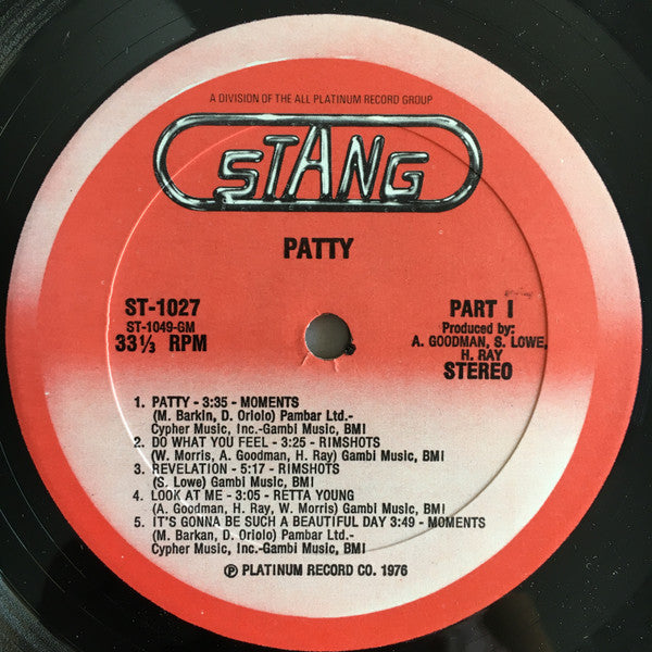 Patty (The Original Soundtrack Recording)