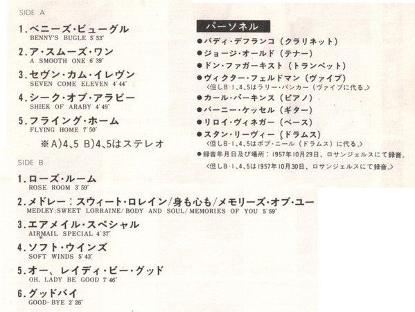 Buddy DeFranco Plays Benny Goodman