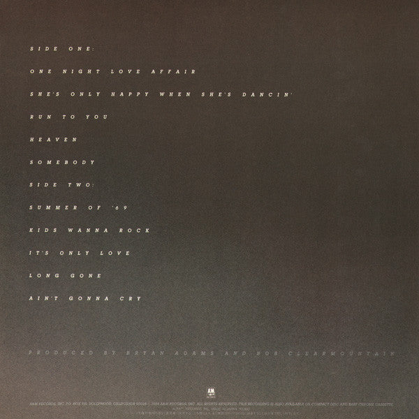 Release: Reckless-Vinyl-Japan-1984-AMP-28100-3912547