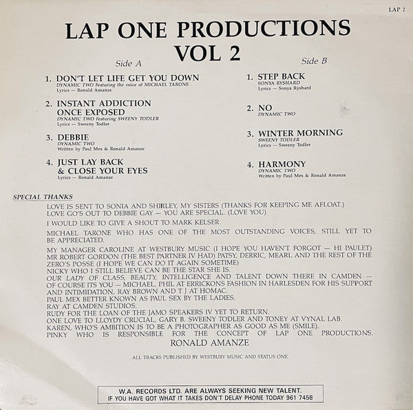 Master Release: Lap One Productions Vol 2 - Instant Addiction Once Exposed by Various