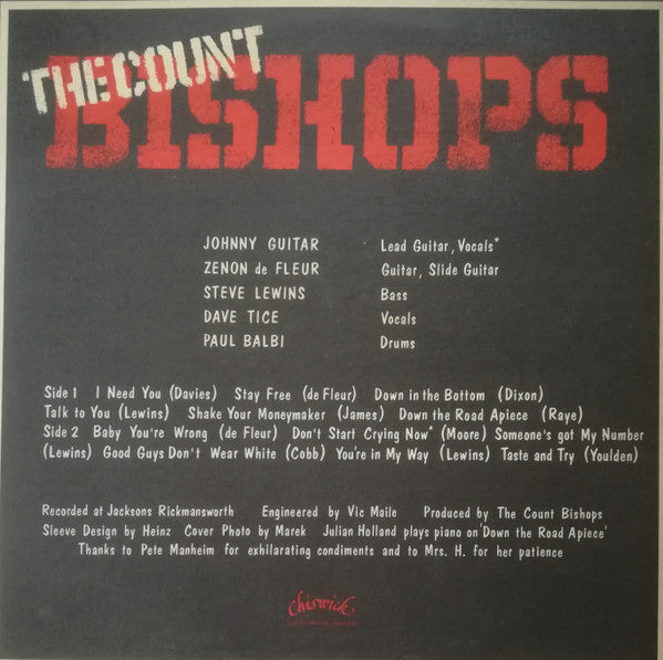 Master Release: Unknown Release by The Count Bishops