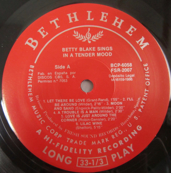 Sings In A Tender Mood