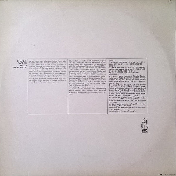 The Complete Charlie Parker Vol. 6 "Barbados"