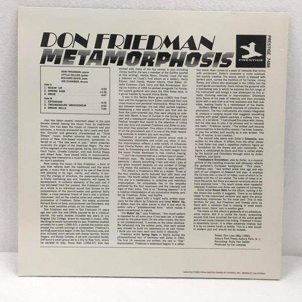 Master Release: Metamorphosis by Don Friedman