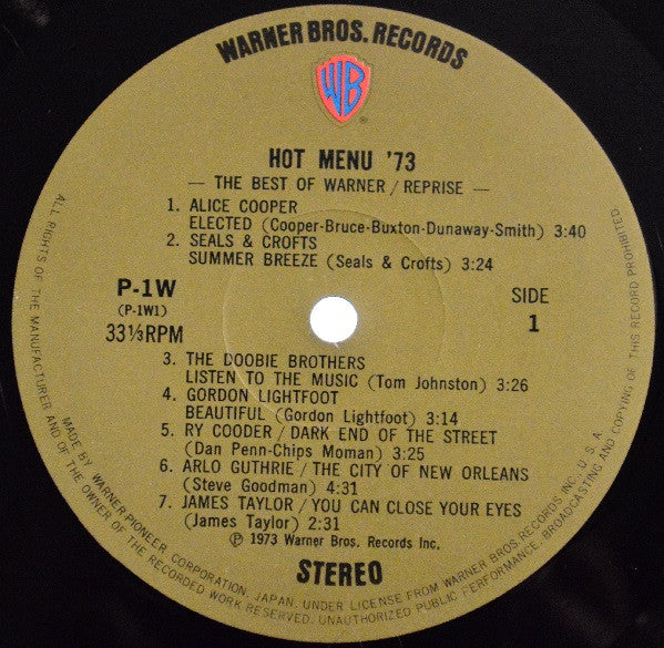 Hot Menu '73  -The Best Of Warner/Reprise/Atlantic