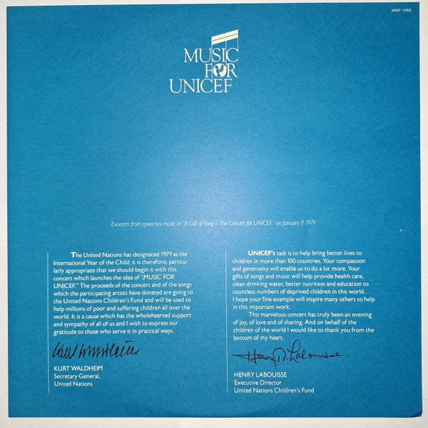 The Music For Unicef Concert - A Gift Of Song