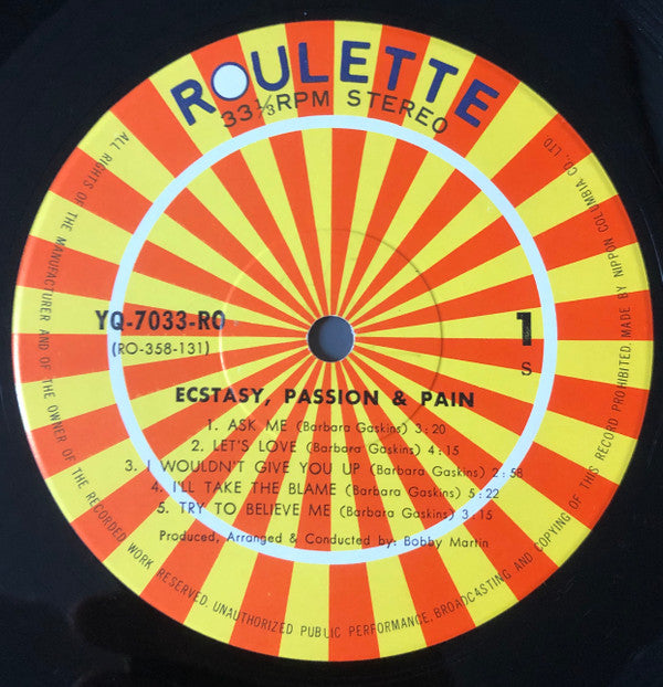 Ecstasy, Passion & Pain