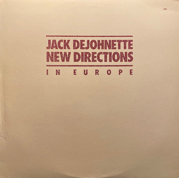 Master Release: New Directions In Europe by Jack DeJohnette