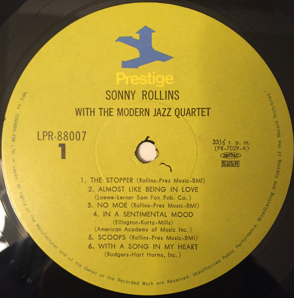 Sonny Rollins With The Modern Jazz Quartet