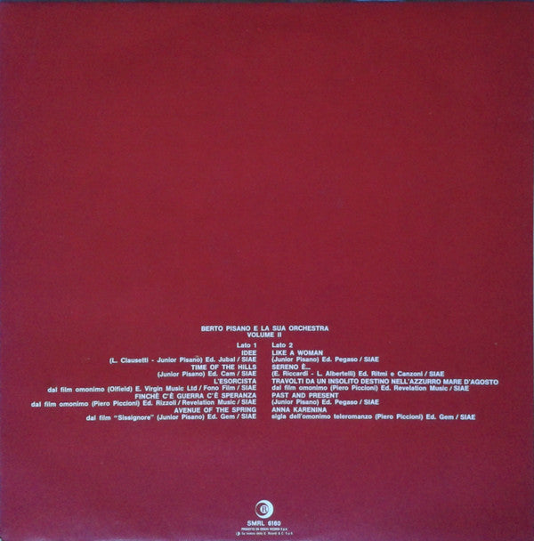 Master Release: Volume II by Berto Pisano E La Sua Orchestra