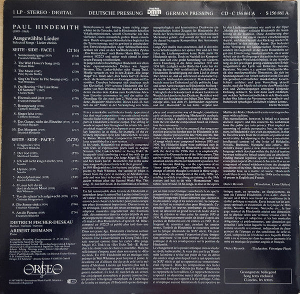 Master Release: Lieder by Paul Hindemith