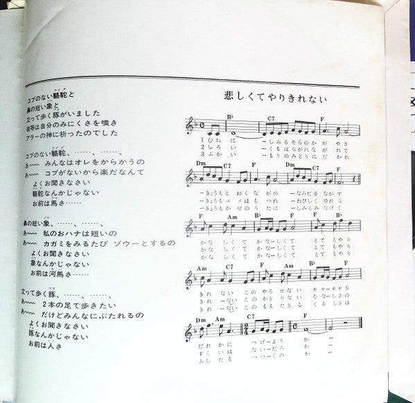 悲しくてやりきれない / コブのない駱駝