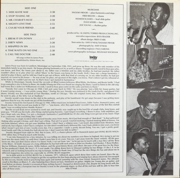 Master Release: And The Country Blues by Snooky Pryor