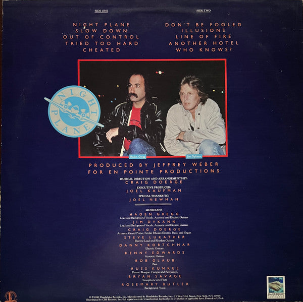 Release: Night Plane-Vinyl-US-1982-FW 38139-9541931