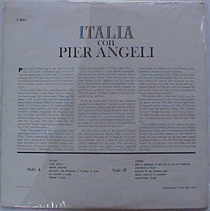 Master Release: Italia Con Pier Angeli by Pier Angeli