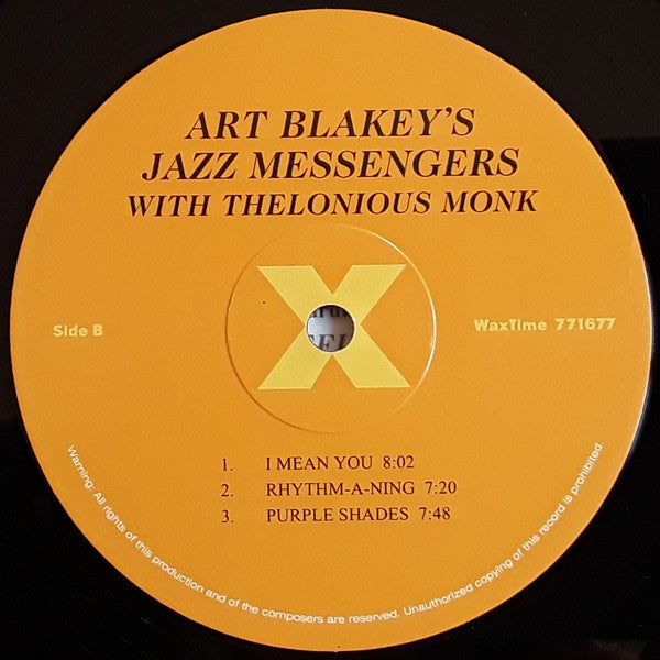 Art Blakey's Jazz Messengers With Thelonious Monk