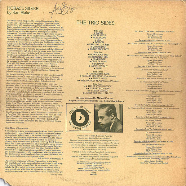Master Release: The Trio Sides by Horace Silver
