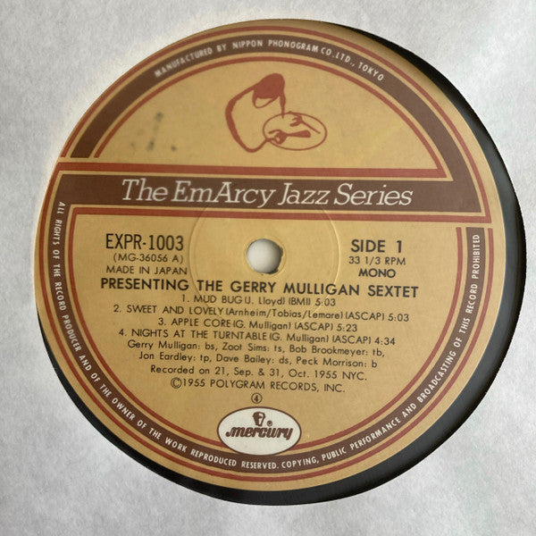 Presenting The Gerry Mulligan Sextet