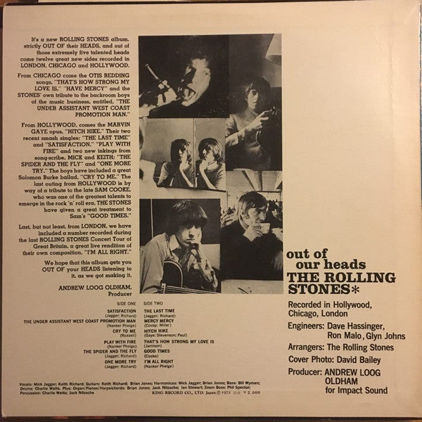 Release: Out Of Our Heads-Vinyl-Japan-1972-SLC-413-6012696