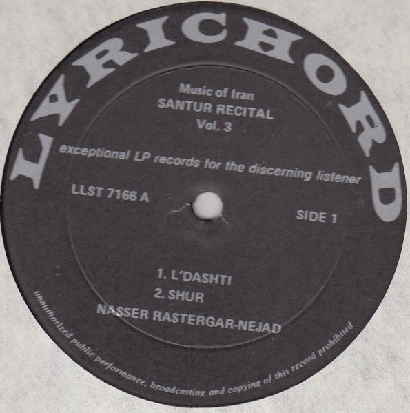 Music Of Iran - Santur Recital Vol. 3