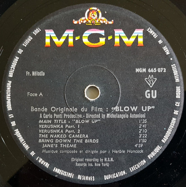 Blow Up  (Bande Originale Du Film)