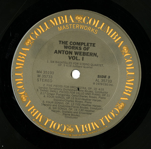 The Complete Works Of Anton Webern, Volume 1 (Op. 1-31)