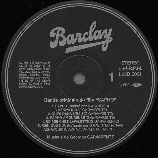 Sapho (Bande Originale Du Film)