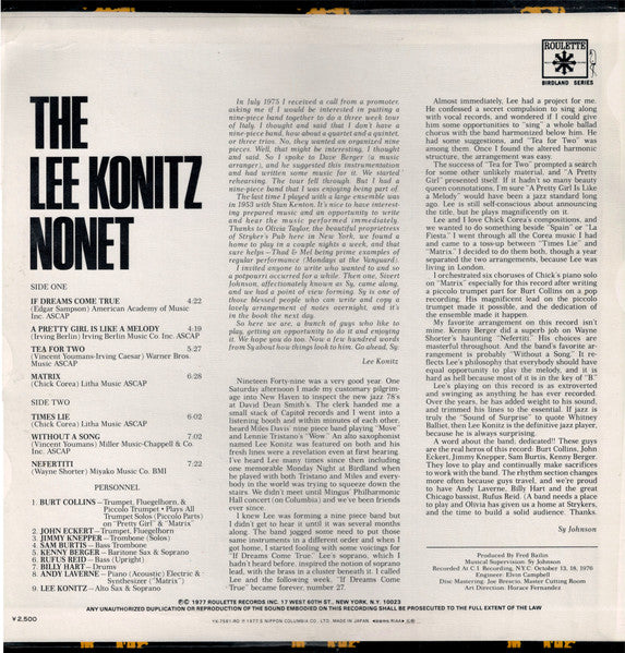 The Lee Konitz Nonet