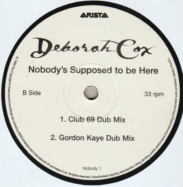 Master Release: Nobody's Supposed To Be Here by Deborah Cox