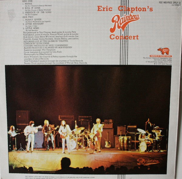 Release: Eric Clapton's Rainbow Concert-Vinyl-UK-1983-SPELP 23, 2394 116-1837307