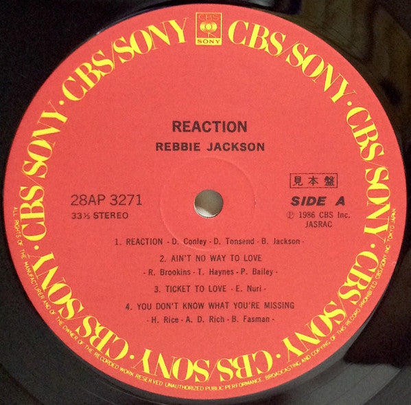 Release: Reaction-Vinyl-Japan-1986-28AP 3271-8702408