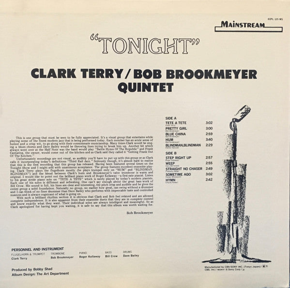 Master Release: Tonight by Clark Terry / Bob Brookmeyer Quintet