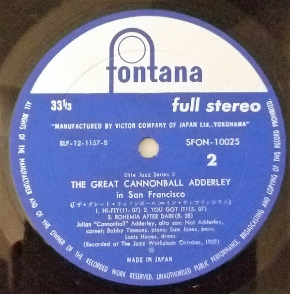 The Cannonball Adderley Quintet In San Francisco / The Cannonball Adderley Sextet In New York