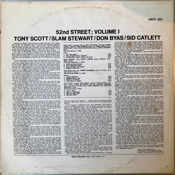 Master Release: 52nd Street; Volume 1 by Tony Scott (2)