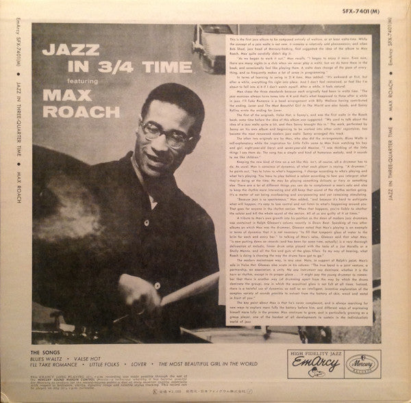 Release: Jazz In 3/4 Time-Vinyl-Japan-None-SFX-7401 (M), MG-36108-8081328