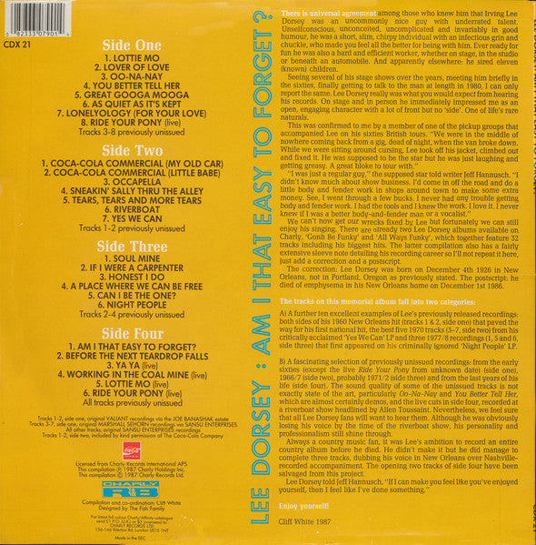 Release: Unknown Release-Vinyl-UK-1987-CDX 21-3494072