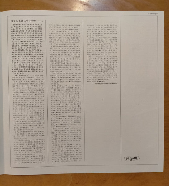 Never Mind The Bollocks Here's The Sex Pistols = 勝手にしやがれ