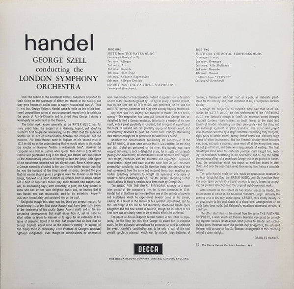 Water Music / Royal Fireworks