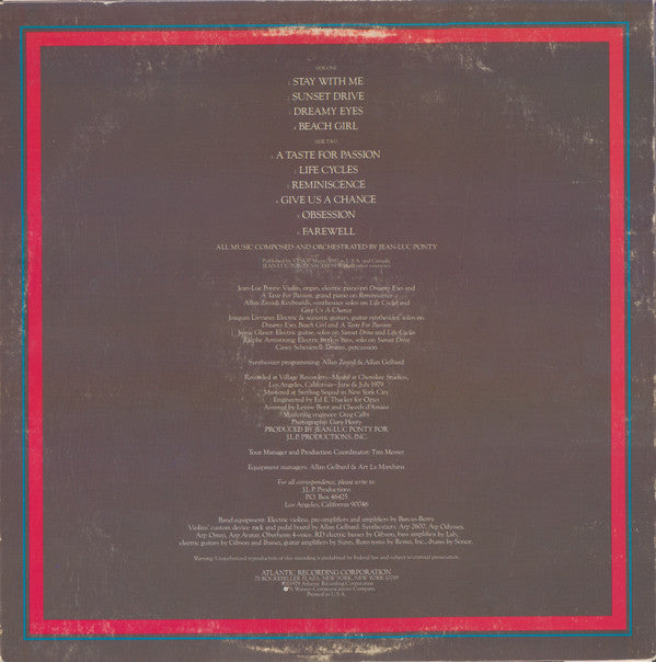 Release: A Taste For Passion-Vinyl-US-1979-SD 19253-6819361