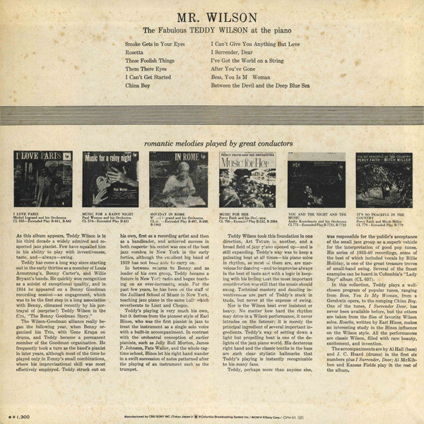 Mr. Wilson (The Fabulous Teddy Wilson At The Piano)