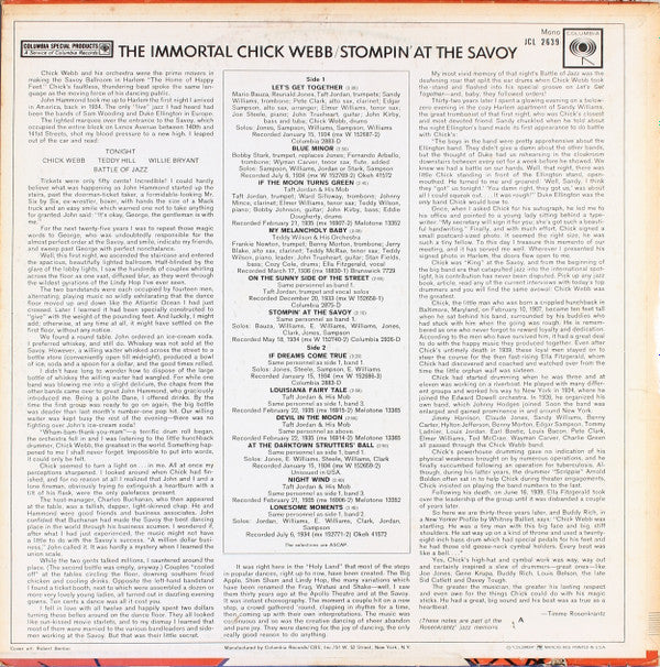 The Immortal Chick Webb / Stompin' At The Savoy