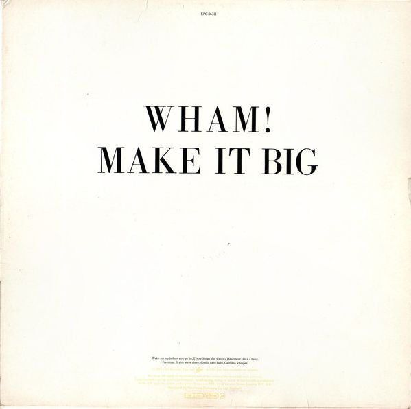 Release: Make It Big-Vinyl-UK-1984-EPC 86311-6772933