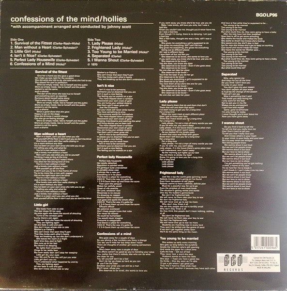 Release: Confessions Of The Mind-Vinyl-UK-1990-BGOLP96-3446084