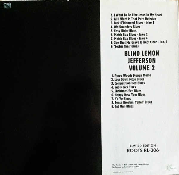 Release: Volume 2 (1925-1929)-Vinyl-Austria-1970-RL-306-4601662